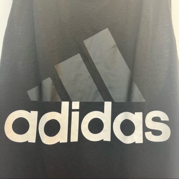 Adidas Black Sleeveless Logo Workout Racerback Tank - Picture 2 of 6